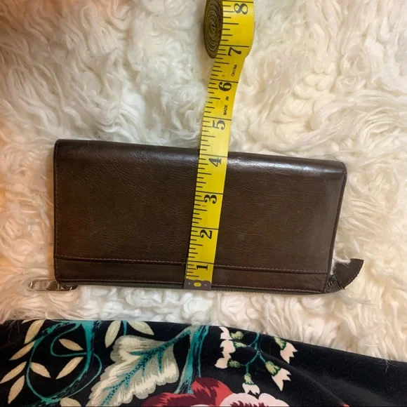 Marc Jacobs Zip Clutch Wallet in Brown with Silver Hardware